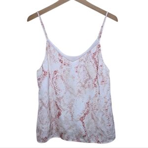 NWT Cupcakes & Cashmere Pink Beige Snakeskin Print Hermosa Cami Size Medium